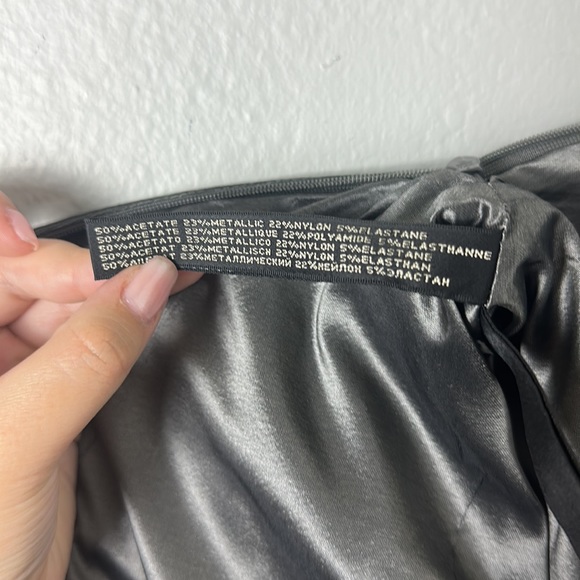 Ralph Lauren Black Label Metallic Silver Bubble Skirt - Picture 6 of 8